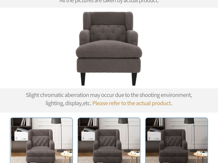 Upholstered Accent Chair Tufted Armchair For Living Room And Bedroom