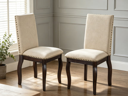 Upholstered Dining Chairs With Nailhead (Set of 2)