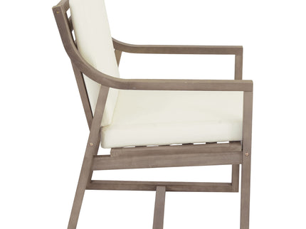 Outdoor Chair Set With Frame And Cushion For Patio - Brown
