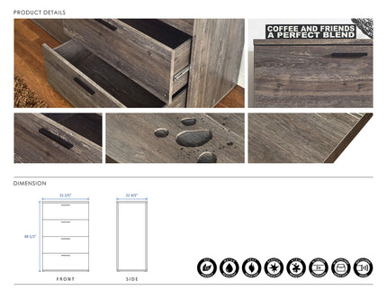 Oliver - Farmhouse Jumbo Chest With 4 Drawer Storage