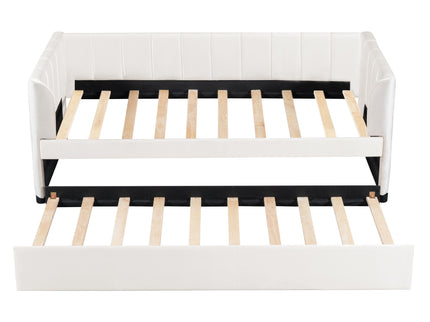 Upholstered Daybed With Ergonomic Design Backrest