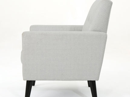 Radiantize - Upholstered Fabric Club Chair With Square-Off Back And Button Tufted