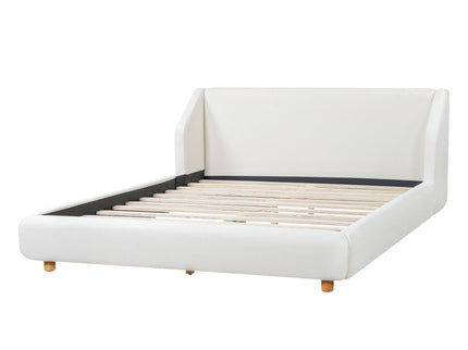 Modern Upholstered Bed Frame With Wingback Headboard