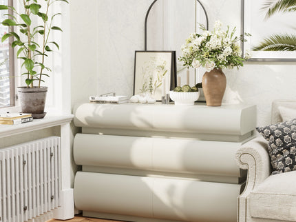 Minimalist Modern 6 Drawer Dresser, Handle Free Design With Wide Storage