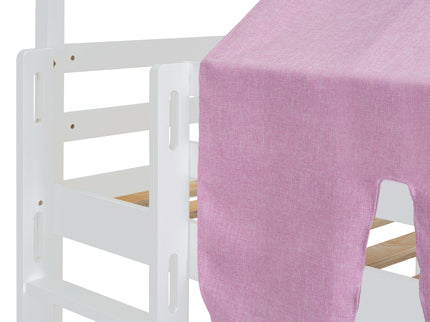 Loft Bed With House Shaped Frame And Tent