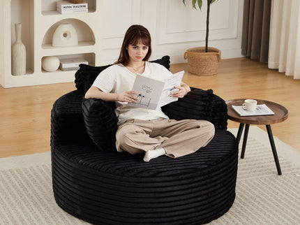 Modern Single Sofa With Backrest Pillow For Living Room