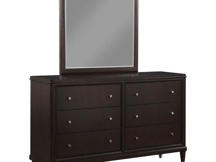 Navarro - 6 Drawer Dresser With Mirror - Brown