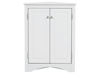 Triangle Bathroom Storage Cabinet With Adjustable Shelves, Freestanding Floor Cabinet For Home Kitchen