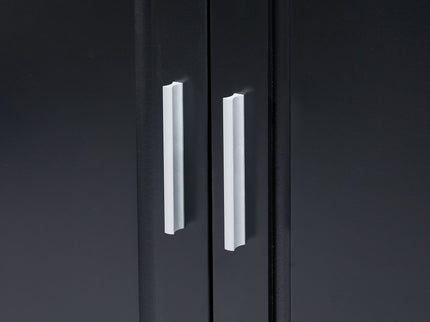 Tall Wide Storage Cabinet With Doors, 3 Drawers