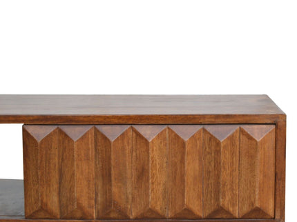 Prism Sliding Media Unit - Chestnut