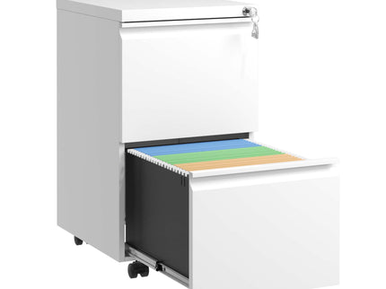 Metal Drawer Mobile File Cabinet With Lock For Home Office Organizer
