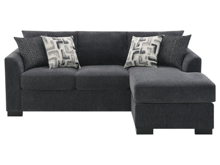 Pacheco - Upholstered Sleeper Sectional Chaise Sofa With Pocket Coils And Reversible Cushions - Dark Gray
