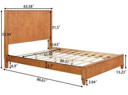 Platform Bed Frame With Tall Headboard