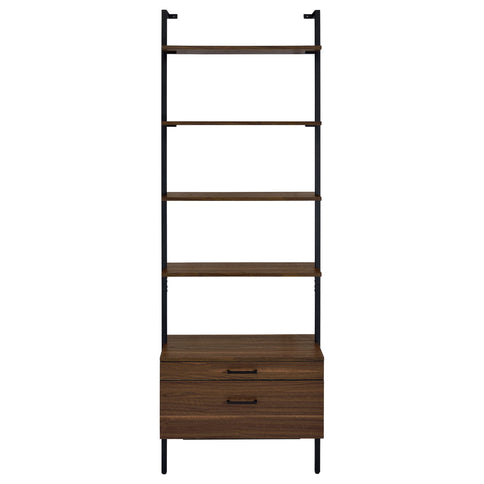 Wendell - 4 Shelf Storage Wall Bookshelf - Walnut