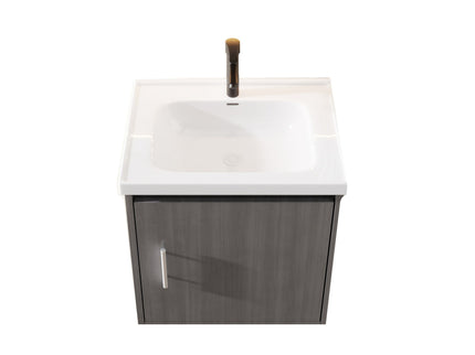 Floating Bathroom Vanity Combo, Wall Mounted Cabinet With Sink & Soft Close Doors For Small Bathrooms