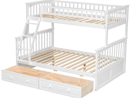 Bunk Bed With Drawers, Convertible Storage Bed