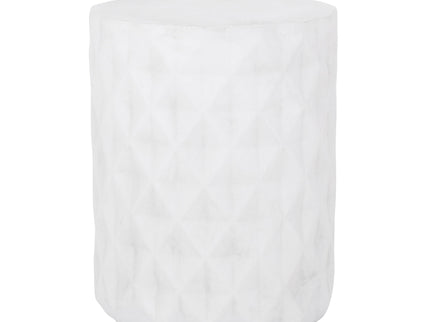 Outdoor Lightweight Concrete, Side Table - Antique White