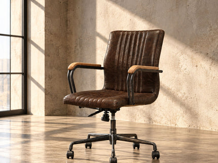 Joslin - Office Chair (Adjustable Height) - Chocolate