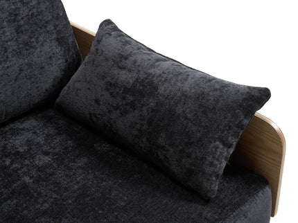 Mid Century Modern Foldable Sofa Bed, 3 In 1 Convertible Sleeper With 3 Pillows