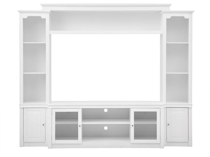 All-In-One TV Stand With Bookcase For TVs Up To 65"