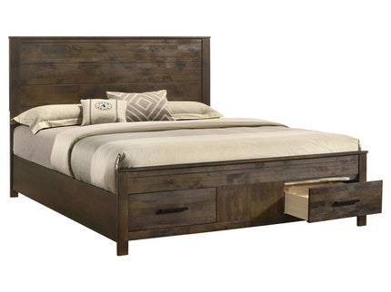 Greely - Eastern King Storage Bed - Brown