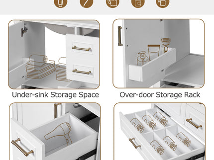 Traditional Bathroom Vanity Set With Soft Close Doors