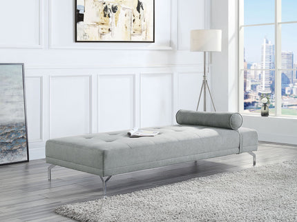 Quenti - Velvet Sofa Bed With Pillow - Gray