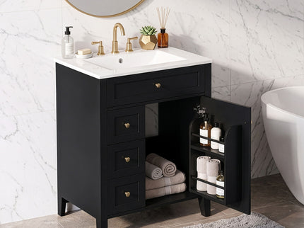 Modern Black Bathroom Vanity With Sink