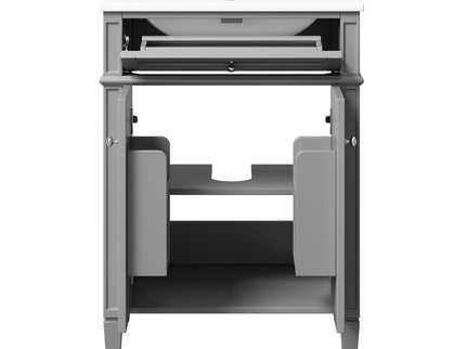 Bathroom Vanity With 2 Doors And Tip Out Drawer, Soft Closing Hinges