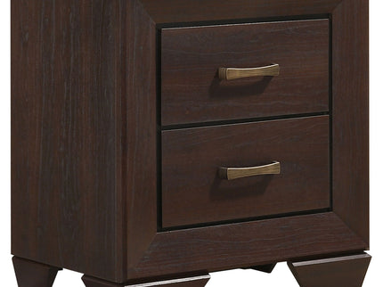 Copper - 2 Drawer Rectangular Nightstand