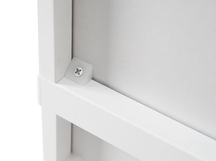 Freestanding Tall Bathroom Cabinet With Adjustable Shelves, Drawers, Soft Close Glass Doors