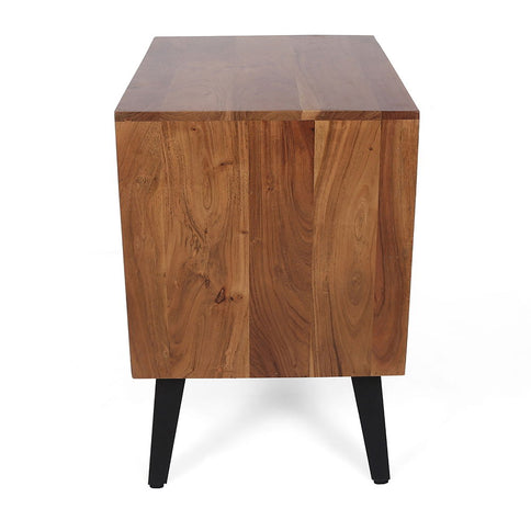 Asther - Bedside Table - Natural Wood / Brown