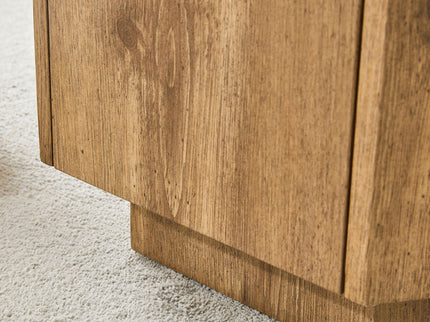 Hexagonal Coffee Table With Drawers - Wood