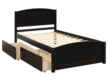 Platform Bed & Headboard, Footboard And Wood Slat Support