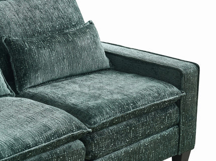 Modern Comfy L Shaped Sectional Sofa With Movable Ottoman