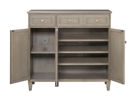 Dauphin - Handpainted Entryway Storage Cabinet - Gray Cashmere