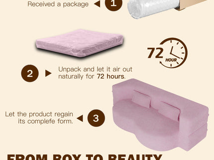 Modern Floor Sleeper Sofa Bed With 2 Pillows, Convertible Twin Size Folding Mattress For Living Room