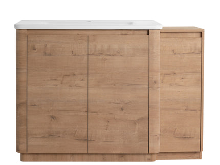 Freestanding Bathroom Vanity With Sink, 1 Small Storage Cabinet, Soft Close Door