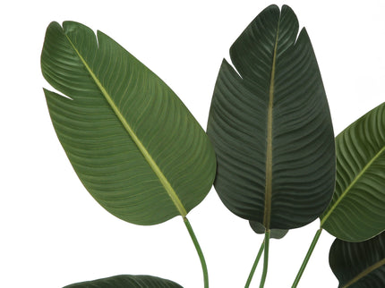 44" Tall, Artificial Plant, Bird Of Paradise Tree, Indoor, Faux, Fake, Floor, Greenery, Potted, Decorative - Green / Black