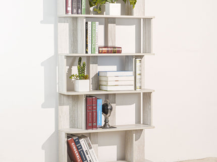 Modern 5 Tier Open Storage Bookcase