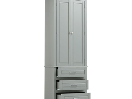 Tall Storage Cabinet With 3 Drawers For Bathroom
