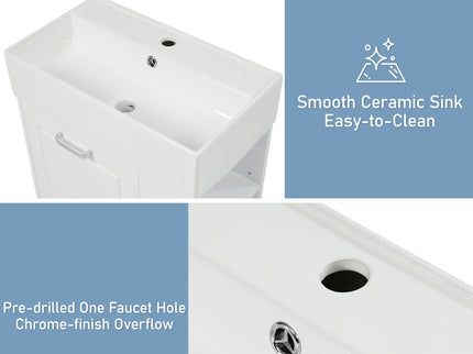 Modern Wall Mounted Bathroom Vanity With Sink, Soft Close Drawer, Adjustable Shelf, Toilet Paper Holder