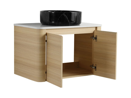 Mounted Bathroom Vanity & Art Sink & 2 Soft Close Doors