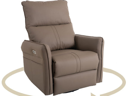 29.92" 270 Power Swivel Rocker Recliner Chair, Electric Glider Reclining Sofa With USB Ports, Power Swivel Glider, Rocking Chair Nursery Recliners For Living Room Bedroom