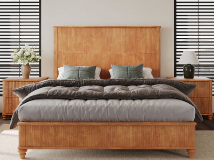 Platform Bed Frame & Tall Headboard