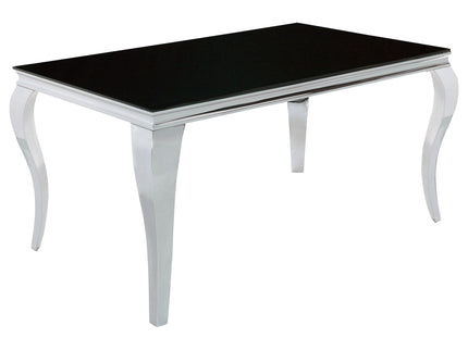 5 Piece Dining Set With Upholstery, Rectangular Table - Black