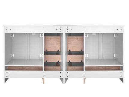 Shaker Free Standing Bathroom Vanity Cabinet & Sink, Soft Close Drawers, Soft Close Doors