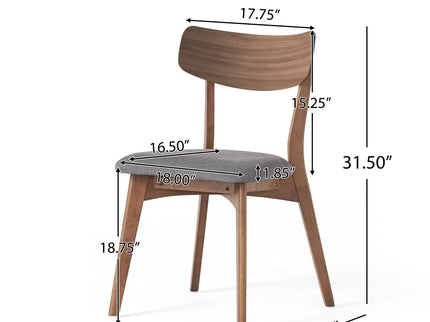 Mid Century Upholstered Dining Chairs (Set of 2)