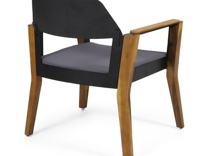 Soho - Transitional Style Outdoor Club Chair (Set of 2) With Cushions - Teak