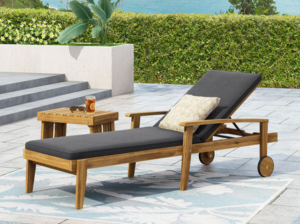 Jason - Chaise Lounge Adjustable Acacia Wood Outdoor Furniture